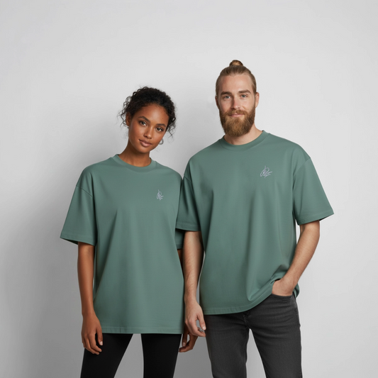 Heavyweight Unisex Boxy T-Shirt von stanley/stella - Grüner Bucht