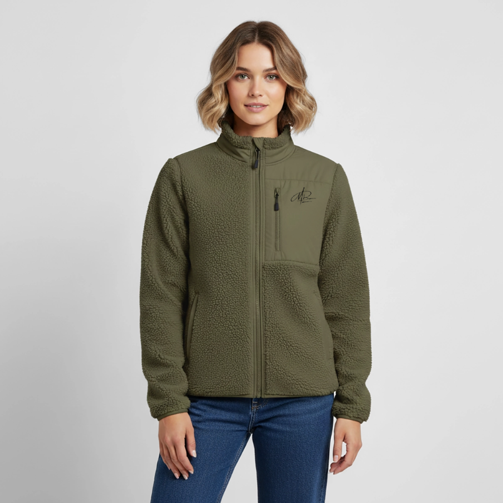Stanley/Stella RELAXED FIT Unisex sherpa jacket - Khaki
