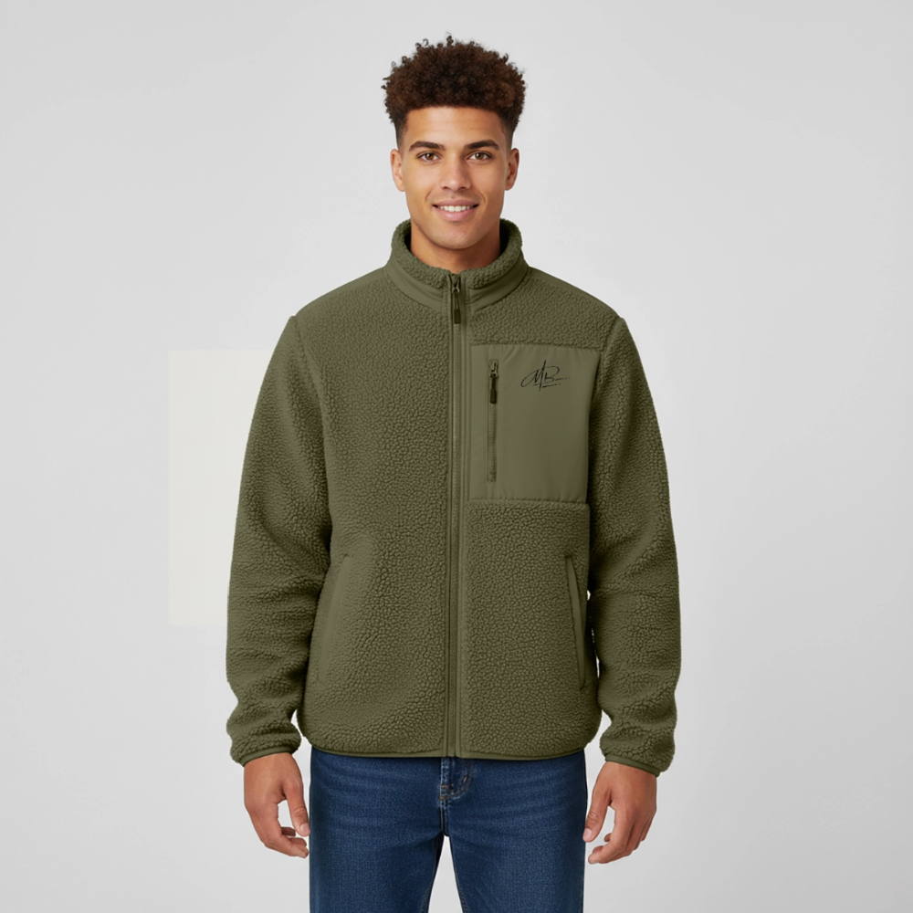 Stanley/Stella RELAXED FIT Unisex sherpa jacket - Khaki