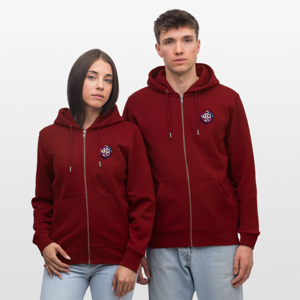 Stanley/Stella Unisex Bio-Kapuzenjacke CULTIVATOR - Burgunderrot
